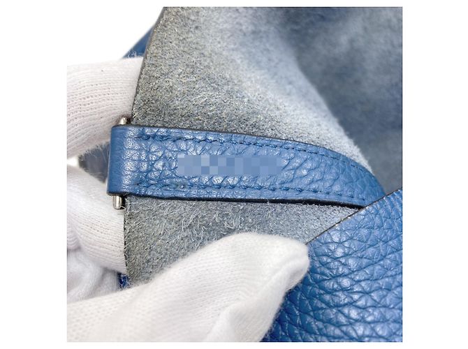 Hermès Picotin Lock MM Handtasche Blau - Ansicht 7