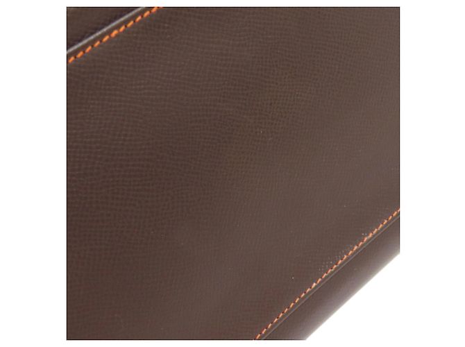 Borsa Hermès Kelly 40 Marrone Arancione - vista 20
