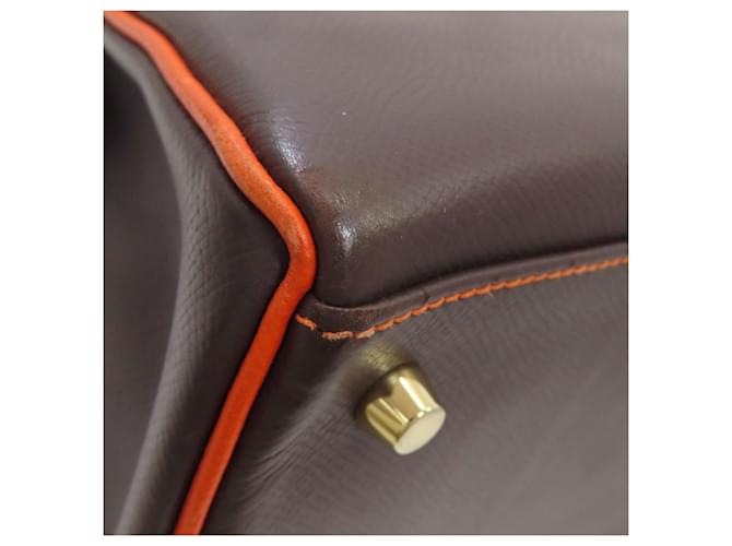 Borsa Hermès Kelly 40 Marrone Arancione - vista 31