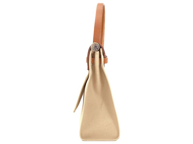 Borsa Hermès Herbag Zip 31 Beige - vista 3