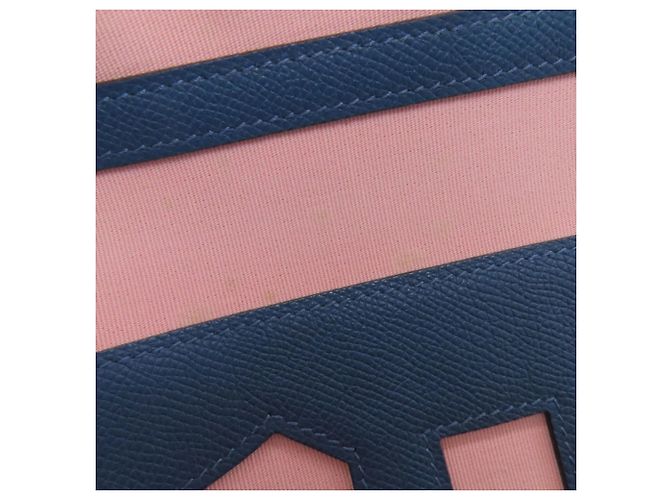 Borsa Tote Petit H di Hermès in blu e rosa - vista 12