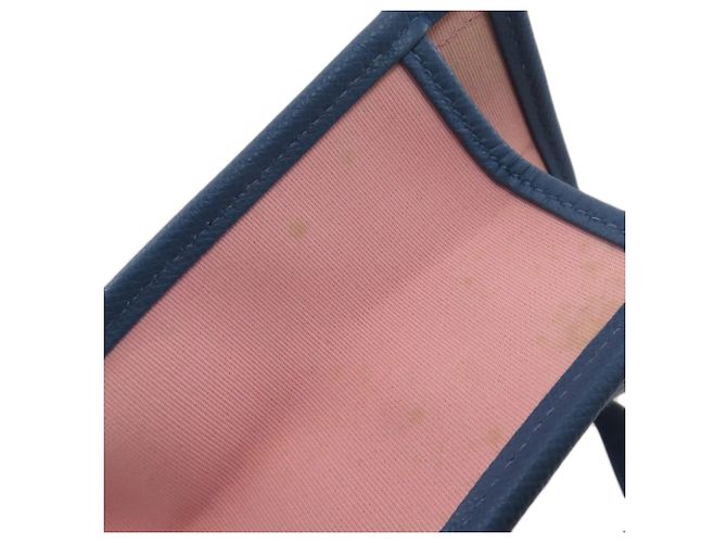 Borsa Tote Petit H di Hermès in blu e rosa - vista 13