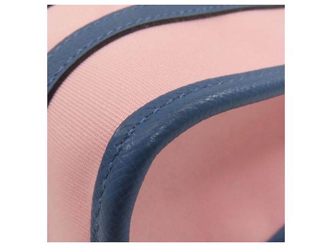 Borsa Tote Petit H di Hermès in blu e rosa - vista 16