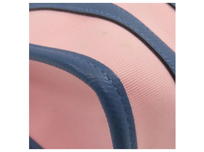 Borsa Tote Petit H di Hermès in blu e rosa - vista 17