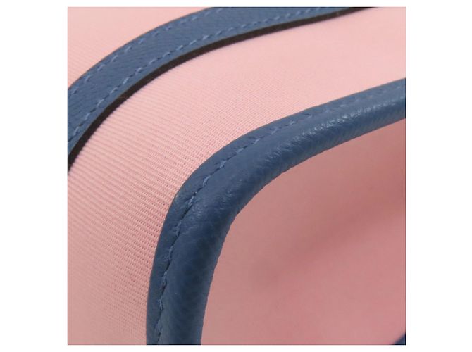 Borsa Tote Petit H di Hermès in blu e rosa - vista 18