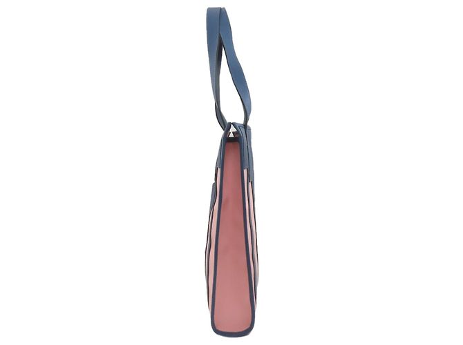 Borsa Tote Petit H di Hermès in blu e rosa - vista 3