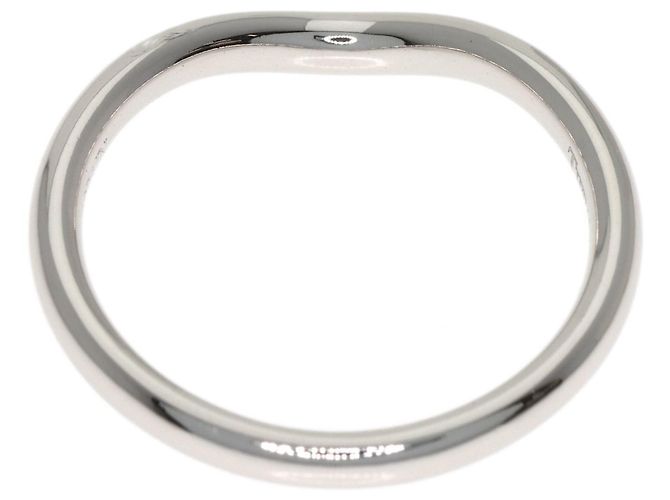 Tiffany & Co. Diamantring mit gebogenem Band aus Platin - Ansicht 4