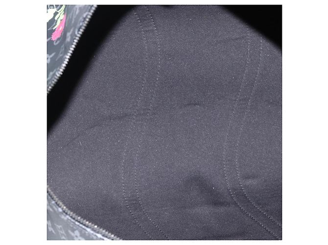 Louis Vuitton Keepall Bandouliere Limited Edition Foliage Monogram Eclipse 50 Nero - vista 5
