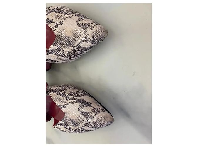 Anine Bing Daphne Mules Python Print Leather Multicolor - view 3