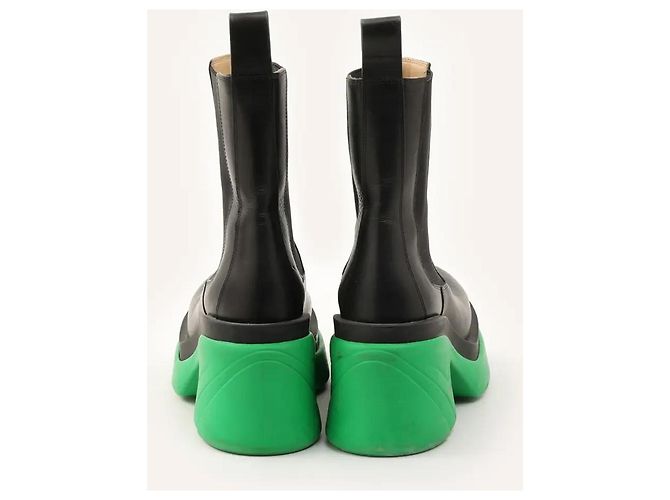 Bottega Veneta Flash Chelsea Boots Schwarzes Leder - Ansicht 3