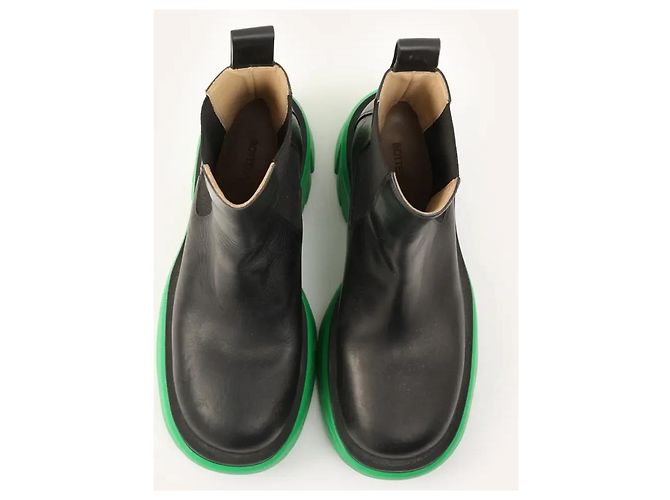 Bottega Veneta Flash Chelsea Boots Schwarzes Leder - Ansicht 4