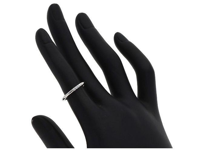 Platinring mit 3 Diamanten von Tiffany & Co. - Ansicht 6