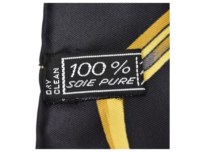 Céline Celine Carre 90 Schal Schwarz Weiß Golden - Ansicht 7