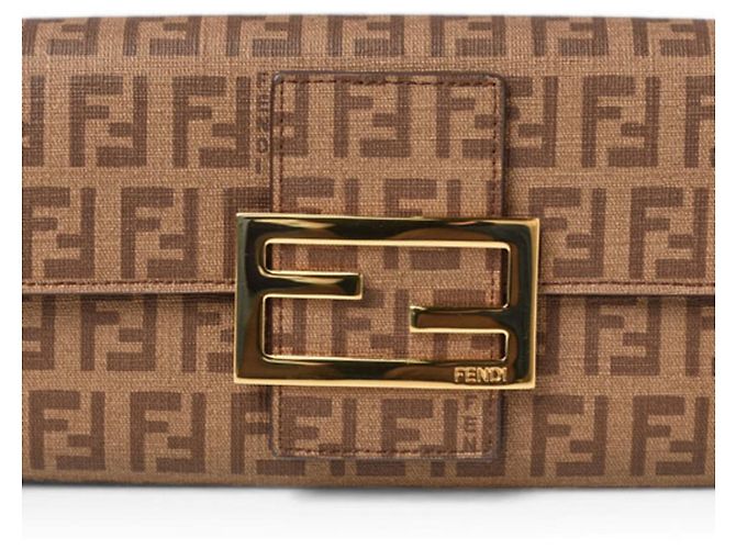 Fendi Zucca Lange Geldbörse Braun Beige - Ansicht 2