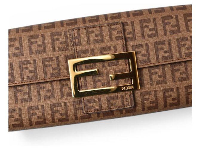 Fendi Zucca Lange Geldbörse Braun Beige - Ansicht 3