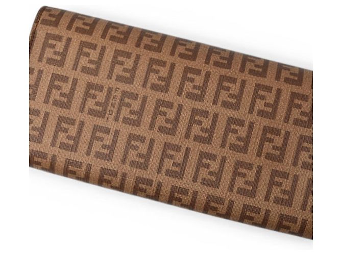 Fendi Zucca Lange Geldbörse Braun Beige - Ansicht 4