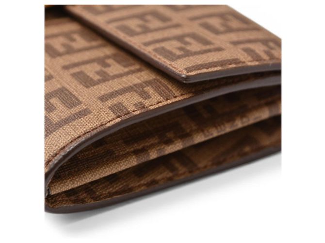 Fendi Zucca Lange Geldbörse Braun Beige - Ansicht 5