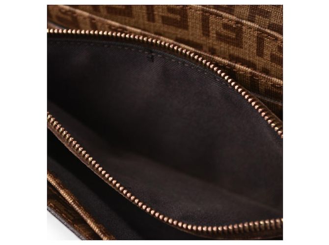 Fendi Zucca Lange Geldbörse Braun Beige - Ansicht 7