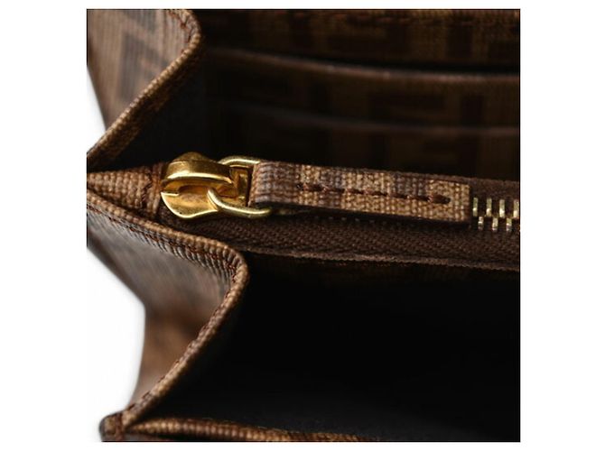 Fendi Zucca Lange Geldbörse Braun Beige - Ansicht 8