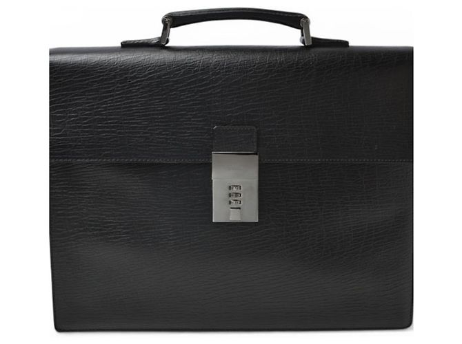 Borsa da lavoro in pelle nera Gucci Nero - vista 2