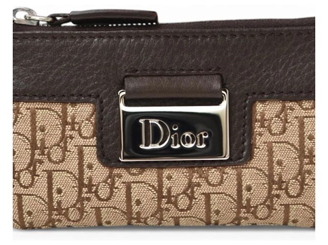 Monedero con llavero Christian Dior Castaño Beige - vista 2