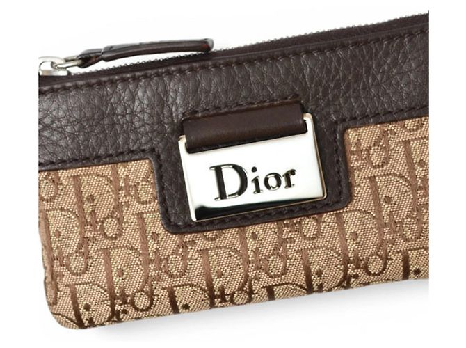 Monedero con llavero Christian Dior Castaño Beige - vista 3