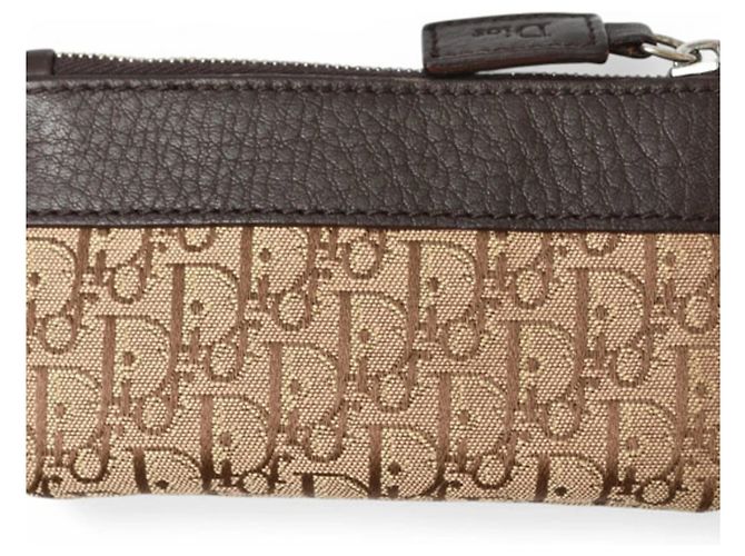 Monedero con llavero Christian Dior Castaño Beige - vista 4