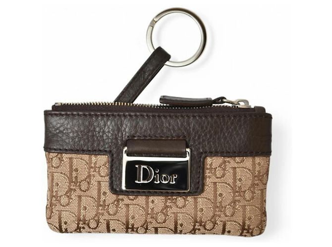 Monedero con llavero Christian Dior Castaño Beige - vista 5