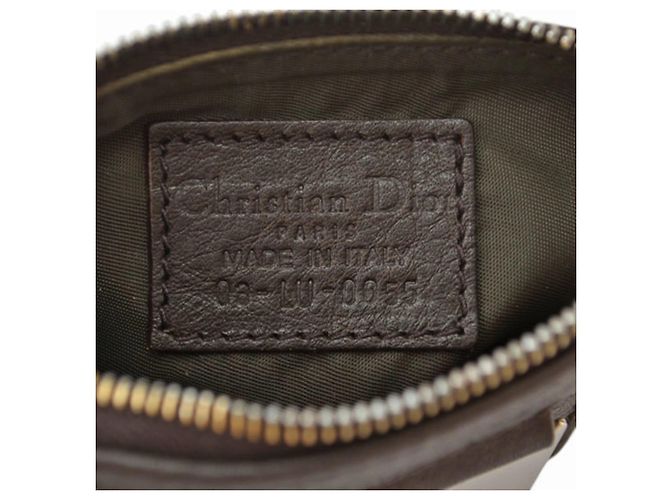Monedero con llavero Christian Dior Castaño Beige - vista 8