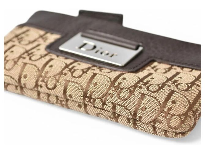 Monedero con llavero Christian Dior Castaño Beige - vista 9