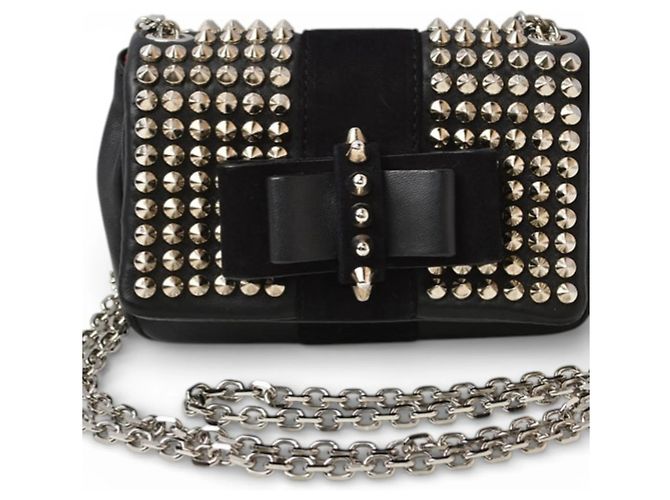 Borsa a Spalla Mini Chain Christian Louboutin Nero - vista 2