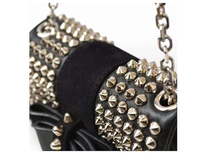 Borsa a Spalla Mini Chain Christian Louboutin Nero - vista 7