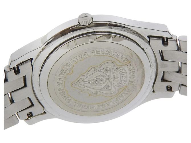 Gucci 5500M Edelstahl Schwarz Quarz Analog Uhr - Ansicht 6