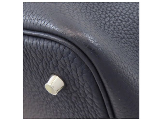 Hermès Picotin Lock MM Handtasche Marineblau - Ansicht 19