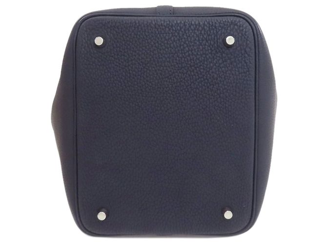 Hermès Picotin Lock MM Handtasche Marineblau - Ansicht 4