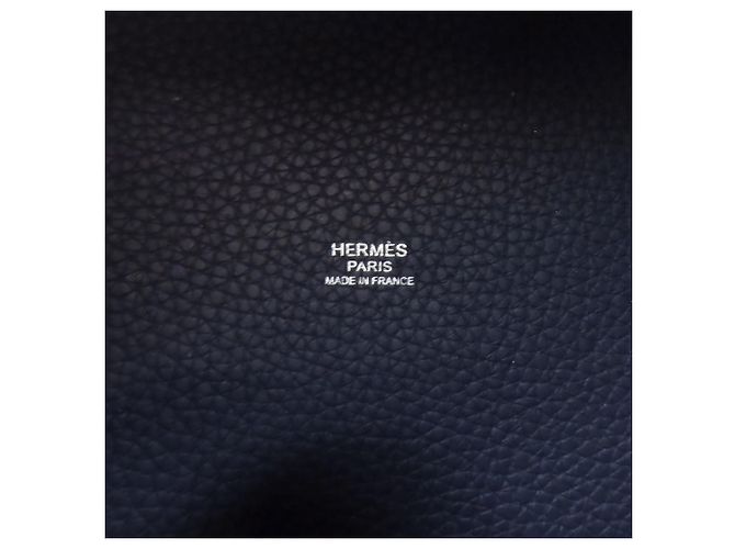 Hermès Picotin Lock MM Handtasche Marineblau - Ansicht 6