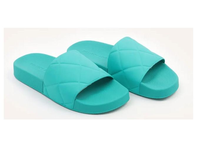 Sandali Intrecciato in gomma blu Bottega Veneta - vista 2