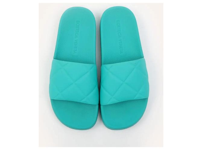 Sandali Intrecciato in gomma blu Bottega Veneta - vista 3