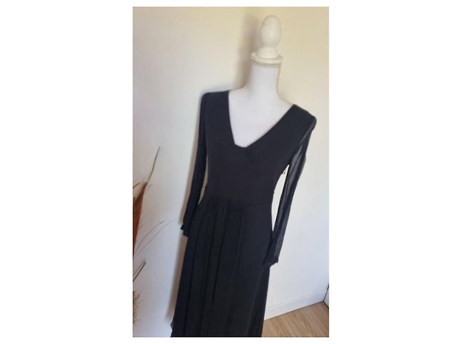 Langes schwarzes Kleid Burberry Brit - Ansicht 2