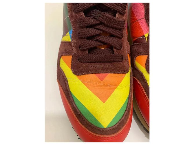 Sneakers Valentino Garavani Rockrunner multicolore in pelle - vista 3