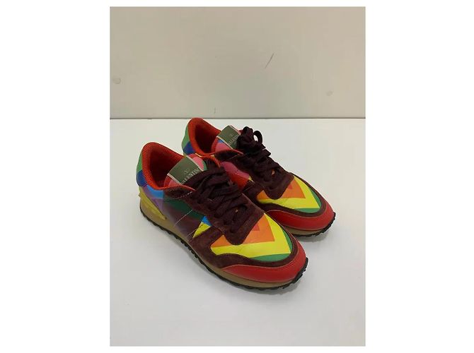 Sneakers Valentino Garavani Rockrunner multicolore in pelle - vista 4