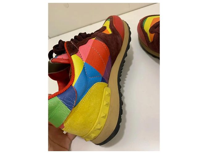 Sneakers Valentino Garavani Rockrunner multicolore in pelle - vista 7