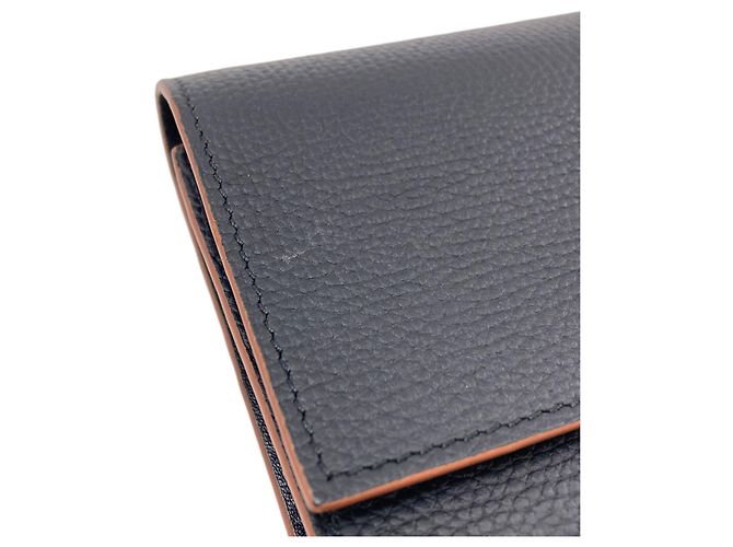 Billetera de cuero bi-fold Anagram Loewe Negro - vista 12