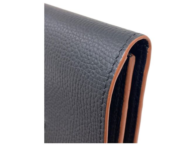 Billetera de cuero bi-fold Anagram Loewe Negro - vista 14