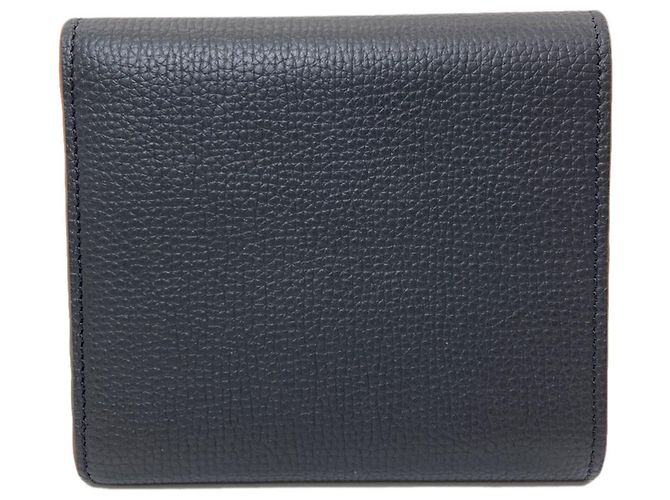 Billetera de cuero bi-fold Anagram Loewe Negro - vista 2
