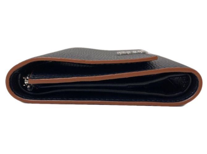 Billetera de cuero bi-fold Anagram Loewe Negro - vista 3