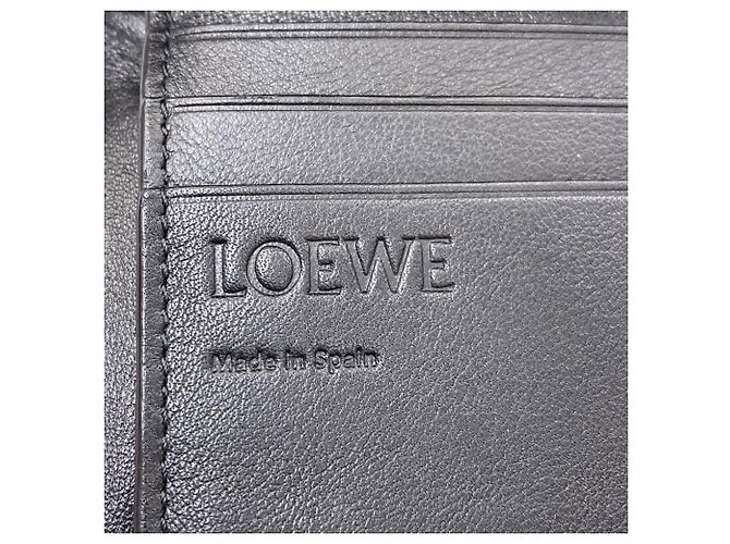 Billetera de cuero bi-fold Anagram Loewe Negro - vista 7