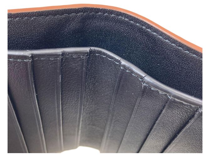 Billetera de cuero bi-fold Anagram Loewe Negro - vista 9