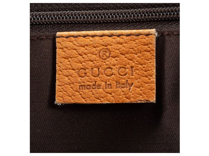 Borsa Tote Gucci Abbey Marrone in Tela GG e Pelle - vista 11