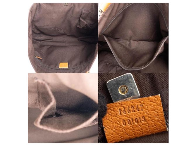 Borsa Tote Gucci Abbey Marrone in Tela GG e Pelle - vista 13